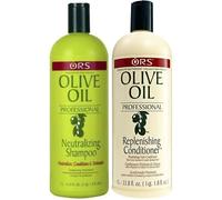 ORS Shampooing Neutralisant à l'Huile d'Olive 1L avec Revitalisant Reconstituant 1L (Lot de 2)