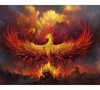 Orsit bricolage 5D Diamond Kit de peinture, Puzzle,Full Diamond broderie point de croix Arts Craft Supply pour la décoration murale à la maison,phénix（12X16inch/30X40CM）