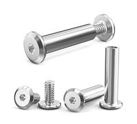 ORTAVA Lot de 10 vis de connexion M4 x 20 mm (10 vis pour meubles, 10 vis à douille), en acier inoxydable A2 V2A, connecteurs d'armoire, de meubles, d'armoires, de planches en bois