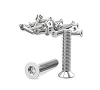 ORTAVA Lot de 20 vis à tête fraisée M5 x 25 mm, M5 Torx en acier inoxydable 304, vis à tête fraisée avec six pans creux / Torx (ISR/TX) selon la norme ISO 14581 / DIN 965, pour machines, appareils et