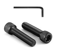 ORTAVA Lot de 20 vis M5 x 25, vis cylindriques, vis à tête cylindrique DIN 912 / ISO 4762, à six pans creux, oxyde noir, filetage complet en acier allié avec clé à six pans creux