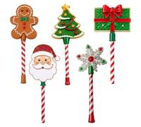 orte-Carte sans Contact de Noël en Forme de Sapin, Baguette Porte-Carte 3D avec Poignée Sucre d’Orge, Support pour Carte Bancaire sans Contact, Accessoire Cadeau de Noël (5MIX)
