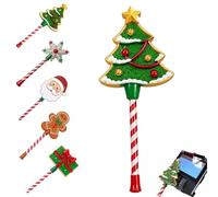 orte-Carte sans Contact de Noël en Forme de Sapin, Baguette Porte-Carte 3D avec Poignée Sucre d’Orge, Support pour Carte Bancaire sans Contact, Accessoire Cadeau de Noël (A)