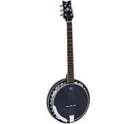 ORTEGA Banjo Série Raven 6 cordes avec housse luxe et capteur intégré - Noir (OBJE350/6-SBK)