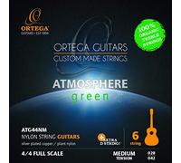 ORTEGA Cordes Guitare Série Atmosphere Green Organic Nylon Treble - Medium + Corde RE Supplémentaire (ATG44NM)