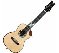 Ortega Guitars Ukulélé Concert Electro-Acoustique - Série The Private Room - Housse Incluse - Épicéa / Ébène blanc, Naturel (EAGLESUITE-U)