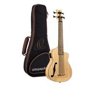 Ortega Guitars Basse électro-acoustique de voyage - Série Bamboo - Housse Deluxe incluse - bambou (RUNAB-UB)