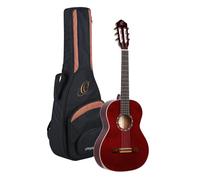 Ortega Guitars Guitare Classique 3/4 - Family Series - Housse Incluse - Épicéa / Acajou, Rouge (R121-3/4WR)