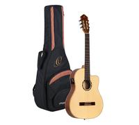 Ortega Guitars Guitare Classique Électro-Acoustique - 4/4, Slim Neck - Family Series - Housse Incluse - Épicéa / Acajou, Naturel (RCE125SN)
