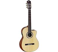Ortega Guitars Guitare Classique Électro-Acoustique - Slim Neck - The Private Room Series - Housse Incluse - Épicéa Massif / Ébène, Naturel (STRIPEDSU.C/E)