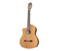 Ortega Guitars Guitare Classique Gaucher - Électro-Acoustique, 4/4 - Family Series Pro - Housse Incluse - Cèdre Rouge Canadien Massif / Acajou, Naturel (RCE131L)