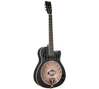 Ortega Guitars Guitare Résonateur Électro-Acoustique - Micro Lipstick - Americana Series - Acajou, Noir (RRG40CE-DBK)