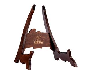 Ortega Guitars Support de guitare en bois - pour Guitare acoustique et électrique, Basse acoustique et électrique - Bouleau, Marron Foncé (OWGS-1)