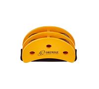 Ortega Guitars Tambourin de Pied - Percussion Series - Tambourin de Pied avec Cymbalettes en Acier Inoxydable - Chêne de Siam, Orange (OGFT)