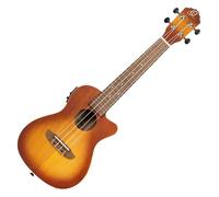 Ortega Guitars Ukulélé Concert Électro-Acoustique - Série Earth - avec Pan Coupé - Okoumé, Marron (RUDAWN-CE)