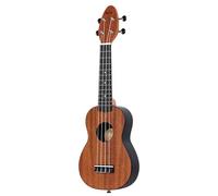 Ortega Guitars Ukulélé Soprano acoustique - modèle gaucher - Keiki K2 - Kit de démarrage incluant Accordeur, Courroie, 5 Médiators Medium et Sac à cordon - acajou (K2-MAH-L)
