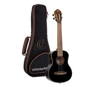 Ortega Guitars Ukulélé Tenor Acoustique - Série Onyx - Housse Incluse - Épicéa / Acajou, Noir (RUOX-TE)
