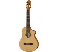 Ortega Guitars Guitare Classique 7 Cordes - Électro-Acoustique, 4/4 - Family Series Pro - Housse Incluse - Épicéa Massif / Sapele, Naturel (RCE133-7)