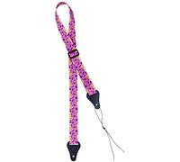 Ortega Guitars courroie réglable pour ukulélé - Réglable - Série Nylon Straps - Nylon, Purple Flower (OUS-PUFL)