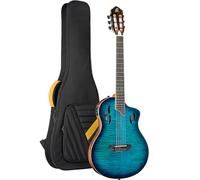 Ortega RTPDLX-FMA Flamed Maple Blue Tour Player - Guitare Classique 4/4
