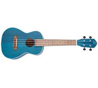 Ortega Guitars Ukulélé Concert Acoustique - Série Earth - Okoumé, Bleu Foncé (RUOCEAN)