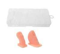 Orteils en Silicone pour Pratique des Ongles, avec 120 Pointes | Réutilisable, Effet Réaliste, Format Portable 4,20x4,00x2,60cm, Usage en t Étude