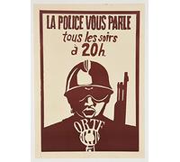 ortf 1968 Police Vous Parle Affiche Poster Reproduction - Format 50X70 cm Papier Luxe 300 GR - Vente du fichier numérique HD Possible Nous Consulter