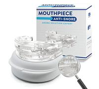 Orthese Anti-Ronflement Silicone RÉGLABLE - Gouttière Anti-Ronflement & Bruxisme - Efficace Hommes/Femmes - Puissant, Adaptable, Sécurité Dentaire (Blue) (Blanc)