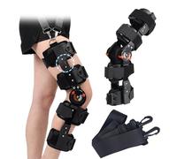 OrthèSe De Fixation De L'Articulation du Genou, Angle De Flexion De -10° à 120°, RéGlage De La Longueur De 52 à 62 cm, pour La RééDucation des Fractures, Assistance à La Mobilité