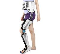 Orthèse de hanche, genou, cheville, pied, équipement de rééducation, orthèse fixe, fracture de la jambe, paralysie du membre inférieur, marche de la hanche, fixe avec des bott(Left White-Small)