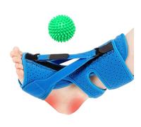 Orthèse de pied réglable de nuit avec système de fixation à 3 points - Nœuds de massage pour améliorer la circulation et soulager la circulation sanguine - Orthèse de pied de nuit avec boule de