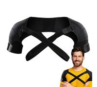 Orthèse de soutien de la stabilité des épaules - Double orthèse d'épaule - Protection d'épaule réglable pour équipement de protection sportive - Manchon de compression Shouder respirant avec sangle