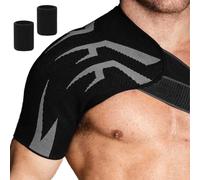 Orthèse D'épaule Anaconda pour Homme, Support de Compression Réglable pour Rotateurs, Attelle pour Déchirure de La Coiffe Des Rotateurs, Stabilisateur Antidérapant à Double Sangle(XL)
