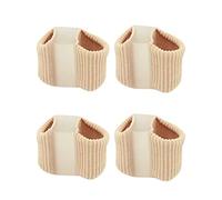 Orthèse d'orteils à 4 trous - Lisseurs d'orteils - Correction des orteils en fibre de gel - Séparateurs d'orteils - Double trou