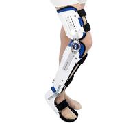 Orthèse genou-cheville-pied, fixateur articulaire for jambes, orthèses de genoux, stabilisateur complet de jambe réglable, orthèse genou-cheville-pied fixe for fracture de jambe(Right,Medium)