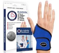 Orthese Poignet Infusée De Cuivre Conçue Par Des Médecins, Attelle Poignet Gauche Et Droit, Protege Poignet/Orthese Pouce, Support De Nuit Pour Femmes Hommes [Simple, Bleu][Yun4141057]