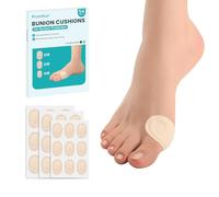 Orthèses Hallux Valgus Auto-Adhésives - 54 Pièces, Correcteur d’Ortieil en Tissu, Coussinets de Protection pour Oignons, Convient aux Femmes et Hommes, Couleur Beige