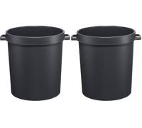 Orthex Bac 80 L Noir | Maison, jardin, chalet, nourriture, aliments pour animaux de compagnie | Intérieur et extérieur - Toutes saisons | Poignées intelligentes | Sécurité alimentaire | L50xW60xH60cm