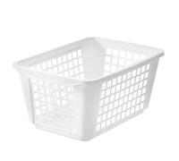 Orthex Panier à linge 46 L | Blanc | Maison, salle de bain, blanchisserie, jouets, magazines, matériel de sport | Poignées ergonomiques | L59 x W41 x H27 cm