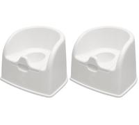 Orthex Pot fauteuil | Blanc | Entraînement à la toilette en plastique durable et facile à nettoyer | Garçons, filles, enfants Salle de bain | Sans BPA | Garantie 10 ans | L37 x W35 x H29 cm (Lot de 2)