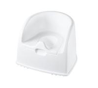 Orthex Pot fauteuil | Blanc | Entraînement à la toilette en plastique durable et facile à nettoyer | Garçons, filles, enfants Salle de bain | Sans BPA | Garantie 10 ans | L37 x W35 x H29 cm