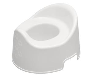 Orthex Pot pour bébé | Blanc | Siège d'apprentissage des toilettes en plastique durable et facile à nettoyer | Garçons, filles, enfants Salle de bain | Sans BPA | Garantie 10 ans | L31 x W26 x H20 cm