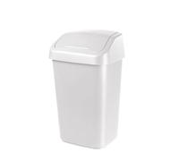 Orthex Poubelle couvercle bascu. 25 L | Blanc | Maison, salle de bain, blanchisserie, jouets, magazines, matériel de sport | Couvercle pivotant | L33 x W28 x H51 cm