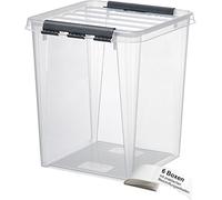Orthex Smart Store Classic 13/Lot de 6 boîtes de rangement avec fermeture à clip en kit, avec étiquette étiquettes