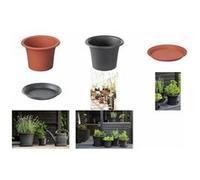 orthex Soucoupe BOTANICA, diamètre : 380 mm, noir Noir G