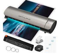 Orthland Plastifieuse A3 avec 30 Feuille Plastifieuse pour A3 A4 A5 A6, 9 in 1 Thermique et Froid Machine à Plastifier avec Papier Massicot et Arrondisseur d'angle pour Bureau École Maison