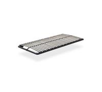 ORTHO Sommier acier à lattes en bois avec bande stabilisatrice Noir 90x200 cm sans pieds