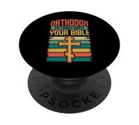 Orthodoxe Mon Église a écrit Votre Bible Orthodoxe Oriental PopSockets PopGrip Adhésif