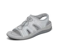 Orthofeet Sandales orthopédiques extensibles Maui pour femme, gris, 40 EU Large