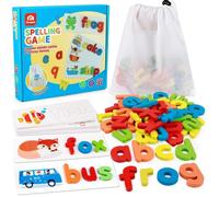 Orthographe Jouet d'apprentissage en Bois ABC Alphabet Flash Cartes Correspondant Forme Lettre Jeux Montessori Préscolaire Tige